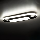 GLOBOSTAR® IGOR 61216 Μοντέρνο Φωτιστικό Οροφής LED 24W 2400lm 210° AC 220-240V IP20 Ρυθμιζόμενο Λευκό CCT με On/Off 2700K/4500K/6000K - Lumileds SMD Chip - Μαύρο Ματ - Μ41 x Π13 x Υ4.5cm - 3 Χρόνια Εγγύηση