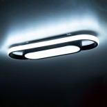 GLOBOSTAR® IGOR 61216 Μοντέρνο Φωτιστικό Οροφής LED 24W 2400lm 210° AC 220-240V IP20 Ρυθμιζόμενο Λευκό CCT με On/Off 2700K/4500K/6000K - Lumileds SMD Chip - Μαύρο Ματ - Μ41 x Π13 x Υ4.5cm - 3 Χρόνια Εγγύηση