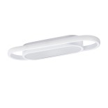 GLOBOSTAR® IGOR 61217 Μοντέρνο Φωτιστικό Οροφής LED 24W 2400lm 210° AC 220-240V IP20 Ρυθμιζόμενο Λευκό CCT με On/Off 2700K/4500K/6000K - Lumileds SMD Chip - Λευκό Ματ - Μ41 x Π13 x Υ4.5cm - 3 Χρόνια Εγγύηση