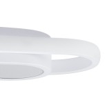GLOBOSTAR® IGOR 61217 Μοντέρνο Φωτιστικό Οροφής LED 24W 2400lm 210° AC 220-240V IP20 Ρυθμιζόμενο Λευκό CCT με On/Off 2700K/4500K/6000K - Lumileds SMD Chip - Λευκό Ματ - Μ41 x Π13 x Υ4.5cm - 3 Χρόνια Εγγύηση