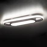 GLOBOSTAR® IGOR 61217 Μοντέρνο Φωτιστικό Οροφής LED 24W 2400lm 210° AC 220-240V IP20 Ρυθμιζόμενο Λευκό CCT με On/Off 2700K/4500K/6000K - Lumileds SMD Chip - Λευκό Ματ - Μ41 x Π13 x Υ4.5cm - 3 Χρόνια Εγγύηση