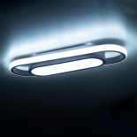 GLOBOSTAR® IGOR 61217 Μοντέρνο Φωτιστικό Οροφής LED 24W 2400lm 210° AC 220-240V IP20 Ρυθμιζόμενο Λευκό CCT με On/Off 2700K/4500K/6000K - Lumileds SMD Chip - Λευκό Ματ - Μ41 x Π13 x Υ4.5cm - 3 Χρόνια Εγγύηση