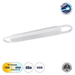 GloboStar® IGOR 61219 Φωτιστικό Οροφής Linear Design LED CCT 48W 5760lm 210° AC 220-240V - Εναλλαγή Φωτισμού μέσω Διακόπτη On/Off All In One Ψυχρό 6000k+Φυσικό 4500k+Θερμό 2700k Μ81 x Π13 x Υ4.5cm - Λευκό - 3 Years Warranty
