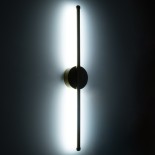 GLOBOSTAR® DIADEM 61330 Μοντέρνο Φωτιστικό Τοίχου - Απλίκα LED 9W 900lm 120° AC 220-240V IP20 Ρυθμιζόμενο Λευκό CCT με On/Off 2700K/4500K/6000K - Lumileds SMD Chip - Σατινέ Χρυσό Βούρτσας - Μ10 x Π4 x Υ60cm - 3 Χρόνια Εγγύηση