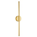 GLOBOSTAR® DIADEM 61330 Μοντέρνο Φωτιστικό Τοίχου - Απλίκα LED 9W 900lm 120° AC 220-240V IP20 Ρυθμιζόμενο Λευκό CCT με On/Off 2700K/4500K/6000K - Lumileds SMD Chip - Σατινέ Χρυσό Βούρτσας - Μ10 x Π4 x Υ60cm - 3 Χρόνια Εγγύηση