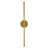 GLOBOSTAR® DIADEM 61330 Μοντέρνο Φωτιστικό Τοίχου - Απλίκα LED 9W 900lm 120° AC 220-240V IP20 Ρυθμιζόμενο Λευκό CCT με On/Off 2700K/4500K/6000K - Lumileds SMD Chip - Σατινέ Χρυσό Βούρτσας - Μ10 x Π4 x Υ60cm - 3 Χρόνια Εγγύηση