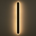 GloboStar® HOUSTON 61347 Φωτιστικό Τοίχου - Απλίκα Design LED CCT 18W 2160lm 360° AC 220-240V - Εναλλαγή Φωτισμού μέσω Διακόπτη On/Off All In One Ψυχρό 6000k+Φυσικό 4500k+Θερμό 2700k Μ6 x Π3 x Υ60cm - Μαύρο - 3 Years Warranty