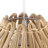 GLOBOSTAR® ARCHIPELAGO 01747 Boho Κρεμαστό Φωτιστικό Οροφής με Ντουί 1 x E27 AC 220-240V IP20 - Μπεζ - Μ30 x Π30 x Υ63cm