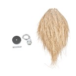GLOBOSTAR® ARCHIPELAGO 01747 Boho Κρεμαστό Φωτιστικό Οροφής με Ντουί 1 x E27 AC 220-240V IP20 - Μπεζ - Μ30 x Π30 x Υ63cm