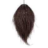 GLOBOSTAR® ARCHIPELAGO 01748 Boho Κρεμαστό Φωτιστικό Οροφής με Ντουί 1 x E27 AC 220-240V IP20 - Καφέ - Μ30 x Π30 x Υ63cm