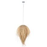 GLOBOSTAR® ARCHIPELAGO 01749 Boho Κρεμαστό Φωτιστικό Οροφής με Ντουί 1 x E27 AC 220-240V IP20 - Μπεζ - Μ40 x Π40 x Υ63cm