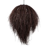 GLOBOSTAR® ARCHIPELAGO 01750 Boho Κρεμαστό Φωτιστικό Οροφής με Ντουί 1 x E27 AC 220-240V IP20 - Καφέ - Μ40 x Π40 x Υ63cm
