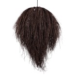 GLOBOSTAR® ARCHIPELAGO 01750 Boho Κρεμαστό Φωτιστικό Οροφής με Ντουί 1 x E27 AC 220-240V IP20 - Καφέ - Μ40 x Π40 x Υ63cm
