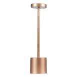 GloboStar® JOJO 76522 Επαναφορτιζόμενο Επιτραπέζιο Φωτιστικό Πορτατίφ LED 1.5W 105lm 120° DC 5V IP44 CCT Ultra Θερμό 1500K - Φυσικό Λευκό 4500K - Ψυχρό Λευκό 6000K Dimmable Χάλκινο Αλουμίνιο - Μ8 x Π8 x Υ34cm - 2 Χρόνια Εγγύηση