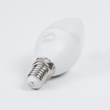 GloboStar® 60002 Λάμπα LED E14 C37 Κεράκι 4W 376lm 260° AC 220-240V IP20 Φ3.7 x Υ10cm Θερμό Λευκό 2700K - 3 Years Warranty