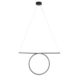 GloboStar® ROME 61294 Κρεμαστό Φωτιστικό Οροφής Linear Design LED CCT 24W 2640lm 200° AC 220-240V - Εναλλαγή Φωτισμού μέσω Διακόπτη On/Off All In One Ψυχρό 6000k+Φυσικό 4500k+Θερμό 2700k Μ65.5 x Π4 x Υ33cm - Μαύρο - 3 Years Warranty