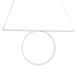 GloboStar® ROME 61295 Κρεμαστό Φωτιστικό Οροφής Linear Design LED CCT 24W 2640lm 200° AC 220-240V - Εναλλαγή Φωτισμού μέσω Διακόπτη On/Off All In One Ψυχρό 6000k+Φυσικό 4500k+Θερμό 2700k Μ65.5 x Π4 x Υ33cm - Λευκό - 3 Years Warranty