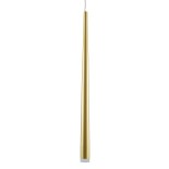 GLOBOSTAR® TEARS 61310 Μοντέρνο Κρεμαστό Φωτιστικό Οροφής LED 3W 300lm 180° AC 220-240V IP20 Ρυθμιζόμενο Λευκό CCT με On/Off 2700K/4500K/6000K - Lumileds SMD Chip - Χρυσό Βούρτσας - Μ3.2 x Π3.2 x Υ51.5cm - 3 Χρόνια Εγγύηση