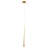 GLOBOSTAR® TEARS 61310 Μοντέρνο Κρεμαστό Φωτιστικό Οροφής LED 3W 300lm 180° AC 220-240V IP20 Ρυθμιζόμενο Λευκό CCT με On/Off 2700K/4500K/6000K - Lumileds SMD Chip - Χρυσό Βούρτσας - Μ3.2 x Π3.2 x Υ51.5cm - 3 Χρόνια Εγγύηση
