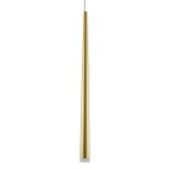 GLOBOSTAR® TEARS 61310 Μοντέρνο Κρεμαστό Φωτιστικό Οροφής LED 3W 300lm 180° AC 220-240V IP20 Ρυθμιζόμενο Λευκό CCT με On/Off 2700K/4500K/6000K - Lumileds SMD Chip - Χρυσό Βούρτσας - Μ3.2 x Π3.2 x Υ51.5cm - 3 Χρόνια Εγγύηση