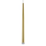 GLOBOSTAR® TEARS 61310 Μοντέρνο Κρεμαστό Φωτιστικό Οροφής LED 3W 300lm 180° AC 220-240V IP20 Ρυθμιζόμενο Λευκό CCT με On/Off 2700K/4500K/6000K - Lumileds SMD Chip - Χρυσό Βούρτσας - Μ3.2 x Π3.2 x Υ51.5cm - 3 Χρόνια Εγγύηση