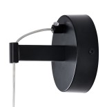 GloboStar® TEARS 61315 Φωτιστικό Τοίχου - Απλίκα Design LED CCT 3W 330lm 180° AC 220-240V - Εναλλαγή Φωτισμού μέσω Διακόπτη On/Off All In One Ψυχρό 6000k+Φυσικό 4500k+Θερμό 2700k Φ3.2 x Υ51.5cm - Μαύρο - 3 Years Warranty