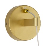 GLOBOSTAR® TEARS 61316 Μοντέρνο Φωτιστικό Τοίχου - Απλίκα LED 3W 300lm 180° AC 220-240V IP20 Ρυθμιζόμενο Λευκό CCT με On/Off 2700K/4500K/6000K - Lumileds SMD Chip - Χρυσό Βούρτσας - Μ3.2 x Π3.2 x Υ51.5cm - 3 Χρόνια Εγγύηση