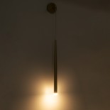 GLOBOSTAR® TEARS 61316 Μοντέρνο Φωτιστικό Τοίχου - Απλίκα LED 3W 300lm 180° AC 220-240V IP20 Ρυθμιζόμενο Λευκό CCT με On/Off 2700K/4500K/6000K - Lumileds SMD Chip - Χρυσό Βούρτσας - Μ3.2 x Π3.2 x Υ51.5cm - 3 Χρόνια Εγγύηση