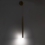 GLOBOSTAR® TEARS 61316 Μοντέρνο Φωτιστικό Τοίχου - Απλίκα LED 3W 300lm 180° AC 220-240V IP20 Ρυθμιζόμενο Λευκό CCT με On/Off 2700K/4500K/6000K - Lumileds SMD Chip - Χρυσό Βούρτσας - Μ3.2 x Π3.2 x Υ51.5cm - 3 Χρόνια Εγγύηση