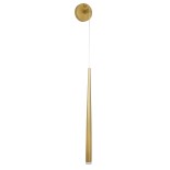 GLOBOSTAR® TEARS 61316 Μοντέρνο Φωτιστικό Τοίχου - Απλίκα LED 3W 300lm 180° AC 220-240V IP20 Ρυθμιζόμενο Λευκό CCT με On/Off 2700K/4500K/6000K - Lumileds SMD Chip - Χρυσό Βούρτσας - Μ3.2 x Π3.2 x Υ51.5cm - 3 Χρόνια Εγγύηση