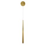 GLOBOSTAR® TEARS 61316 Μοντέρνο Φωτιστικό Τοίχου - Απλίκα LED 3W 300lm 180° AC 220-240V IP20 Ρυθμιζόμενο Λευκό CCT με On/Off 2700K/4500K/6000K - Lumileds SMD Chip - Χρυσό Βούρτσας - Μ3.2 x Π3.2 x Υ51.5cm - 3 Χρόνια Εγγύηση