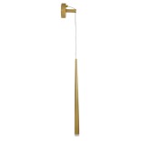 GLOBOSTAR® TEARS 61316 Μοντέρνο Φωτιστικό Τοίχου - Απλίκα LED 3W 300lm 180° AC 220-240V IP20 Ρυθμιζόμενο Λευκό CCT με On/Off 2700K/4500K/6000K - Lumileds SMD Chip - Χρυσό Βούρτσας - Μ3.2 x Π3.2 x Υ51.5cm - 3 Χρόνια Εγγύηση