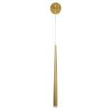 GLOBOSTAR® TEARS 61316 Μοντέρνο Φωτιστικό Τοίχου - Απλίκα LED 3W 300lm 180° AC 220-240V IP20 Ρυθμιζόμενο Λευκό CCT με On/Off 2700K/4500K/6000K - Lumileds SMD Chip - Χρυσό Βούρτσας - Μ3.2 x Π3.2 x Υ51.5cm - 3 Χρόνια Εγγύηση