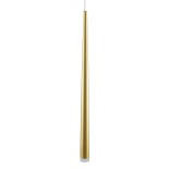 GLOBOSTAR® TEARS 61316 Μοντέρνο Φωτιστικό Τοίχου - Απλίκα LED 3W 300lm 180° AC 220-240V IP20 Ρυθμιζόμενο Λευκό CCT με On/Off 2700K/4500K/6000K - Lumileds SMD Chip - Χρυσό Βούρτσας - Μ3.2 x Π3.2 x Υ51.5cm - 3 Χρόνια Εγγύηση