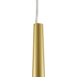 GLOBOSTAR® TEARS 61316 Μοντέρνο Φωτιστικό Τοίχου - Απλίκα LED 3W 300lm 180° AC 220-240V IP20 Ρυθμιζόμενο Λευκό CCT με On/Off 2700K/4500K/6000K - Lumileds SMD Chip - Χρυσό Βούρτσας - Μ3.2 x Π3.2 x Υ51.5cm - 3 Χρόνια Εγγύηση