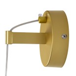 GLOBOSTAR® TEARS 61316 Μοντέρνο Φωτιστικό Τοίχου - Απλίκα LED 3W 300lm 180° AC 220-240V IP20 Ρυθμιζόμενο Λευκό CCT με On/Off 2700K/4500K/6000K - Lumileds SMD Chip - Χρυσό Βούρτσας - Μ3.2 x Π3.2 x Υ51.5cm - 3 Χρόνια Εγγύηση