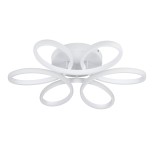 GLOBOSTAR® MARGARET 61401 Μοντέρνο Φωτιστικό Οροφής LED 54W 5400lm 360° AC 220-240V IP20 Ρυθμιζόμενο Λευκό CCT με Χειριστήριο από 2700K έως 6000K Dimmable - Lumileds SMD Chip - Λευκό Ματ - Μ57 x Π57 x Υ12cm - 3 Χρόνια Εγγύηση