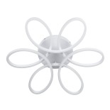 GLOBOSTAR® MARGARET 61401 Μοντέρνο Φωτιστικό Οροφής LED 54W 5400lm 360° AC 220-240V IP20 Ρυθμιζόμενο Λευκό CCT με Χειριστήριο από 2700K έως 6000K Dimmable - Lumileds SMD Chip - Λευκό Ματ - Μ57 x Π57 x Υ12cm - 3 Χρόνια Εγγύηση