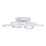 GLOBOSTAR® MARGARET 61401 Μοντέρνο Φωτιστικό Οροφής LED 54W 5400lm 360° AC 220-240V IP20 Ρυθμιζόμενο Λευκό CCT με Χειριστήριο από 2700K έως 6000K Dimmable - Lumileds SMD Chip - Λευκό Ματ - Μ57 x Π57 x Υ12cm - 3 Χρόνια Εγγύηση