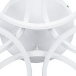 GLOBOSTAR® MARGARET 61401 Μοντέρνο Φωτιστικό Οροφής LED 54W 5400lm 360° AC 220-240V IP20 Ρυθμιζόμενο Λευκό CCT με Χειριστήριο από 2700K έως 6000K Dimmable - Lumileds SMD Chip - Λευκό Ματ - Μ57 x Π57 x Υ12cm - 3 Χρόνια Εγγύηση