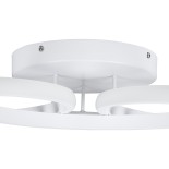 GLOBOSTAR® MARGARET 61401 Μοντέρνο Φωτιστικό Οροφής LED 54W 5400lm 360° AC 220-240V IP20 Ρυθμιζόμενο Λευκό CCT με Χειριστήριο από 2700K έως 6000K Dimmable - Lumileds SMD Chip - Λευκό Ματ - Μ57 x Π57 x Υ12cm - 3 Χρόνια Εγγύηση