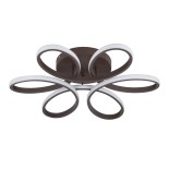 GLOBOSTAR® MARGARET 61402 Μοντέρνο Φωτιστικό Οροφής LED 54W 5400lm 360° AC 220-240V IP20 Ρυθμιζόμενο Λευκό CCT με Χειριστήριο από 2700K έως 6000K Dimmable - Lumileds SMD Chip - Καφέ Ματ - Μ57 x Π57 x Υ12cm - 3 Χρόνια Εγγύηση