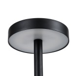 GloboStar® JOJO 76520 Επαναφορτιζόμενο Επιτραπέζιο Φωτιστικό Πορτατίφ LED 1.5W 105lm 120° DC 5V IP44 CCT Ultra Θερμό 1500K - Φυσικό Λευκό 4500K - Ψυχρό Λευκό 6000K Dimmable Μαύρο Αλουμίνιο - Μ8 x Π8 x Υ34cm - 2 Χρόνια Εγγύηση