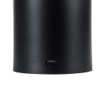 GloboStar® JOJO 76520 Επαναφορτιζόμενο Επιτραπέζιο Φωτιστικό Πορτατίφ LED 1.5W 105lm 120° DC 5V IP44 CCT Ultra Θερμό 1500K - Φυσικό Λευκό 4500K - Ψυχρό Λευκό 6000K Dimmable Μαύρο Αλουμίνιο - Μ8 x Π8 x Υ34cm - 2 Χρόνια Εγγύηση