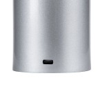 GloboStar® JOJO 76521 Επαναφορτιζόμενο Επιτραπέζιο Φωτιστικό Πορτατίφ LED 1.5W 105lm 120° DC 5V IP44 CCT Ultra Θερμό 1500K - Φυσικό Λευκό 4500K - Ψυχρό Λευκό 6000K Dimmable Ασημί Αλουμίνιο - Μ8 x Π8 x Υ34cm - 2 Χρόνια Εγγύηση
