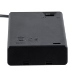 GloboStar® 79791 Box Τροφοδοσίας για Γιρλάντες LED USB 2.0 DC 5V με Μπαταρίες 3 x AA (Δεν Περιλαμβάνονται) & Διακόπτη On/Off - Μαύρο