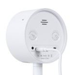 GloboStar® 86006 Rechargeable Table Camera WiFi HD 1080P 160° 1500mAh Two Way Audio Motion Detection & Digital Clock - Επαναφορτιζόμενη Επιτραπέζια Κάμερα WiFi HD 1080P 160° 1500mAh Διπλή Κατέυθυνση Ομιλίας Ανιχνευτή Κίνησης & Ψηφιακό Ρολόι - Λευκό