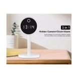 GloboStar® 86006 Rechargeable Table Camera WiFi HD 1080P 160° 1500mAh Two Way Audio Motion Detection & Digital Clock - Επαναφορτιζόμενη Επιτραπέζια Κάμερα WiFi HD 1080P 160° 1500mAh Διπλή Κατέυθυνση Ομιλίας Ανιχνευτή Κίνησης & Ψηφιακό Ρολόι - Λευκό