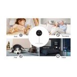 GloboStar® 86006 Rechargeable Table Camera WiFi HD 1080P 160° 1500mAh Two Way Audio Motion Detection & Digital Clock - Επαναφορτιζόμενη Επιτραπέζια Κάμερα WiFi HD 1080P 160° 1500mAh Διπλή Κατέυθυνση Ομιλίας Ανιχνευτή Κίνησης & Ψηφιακό Ρολόι - Λευκό