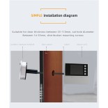 GloboStar® 86017 Ψηφιακή Έξυπνη Camera Εξώπορτας 90° Μοιρών με Έγχρωμη Οθόνη 2.8